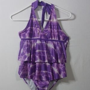 Justice Purple Swimwear Tag Detail